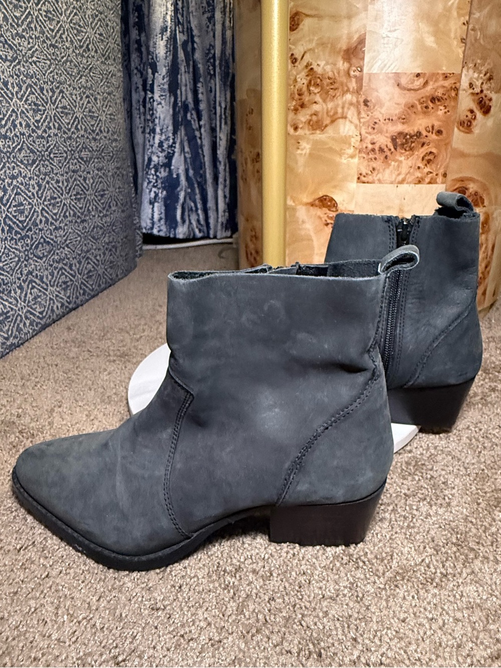 Splendid Blue Gray Leather Boots 7.5